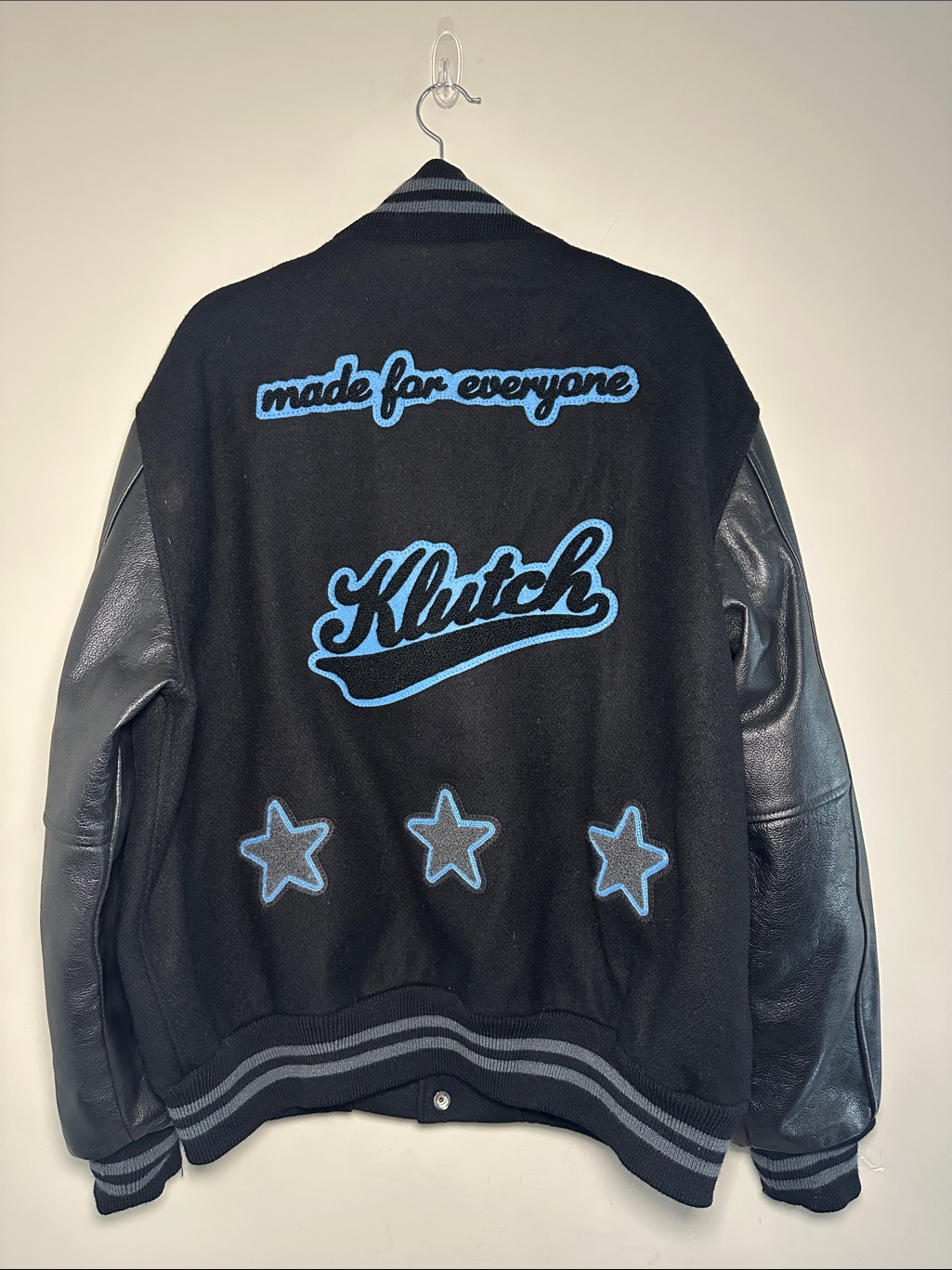 Settlemier’s Klutch 22 Black With Blue Wool And Leather Lined Heavy Jacket